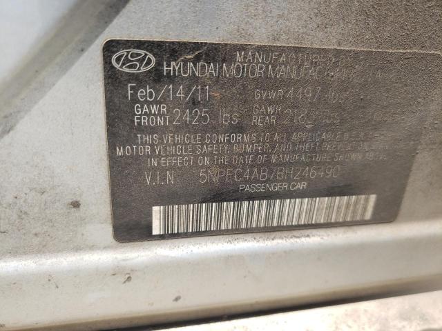 Photo 10 from auction – 2011 HYUNDAI SONATA SE with VIN 5NPEC4AB7BH246490