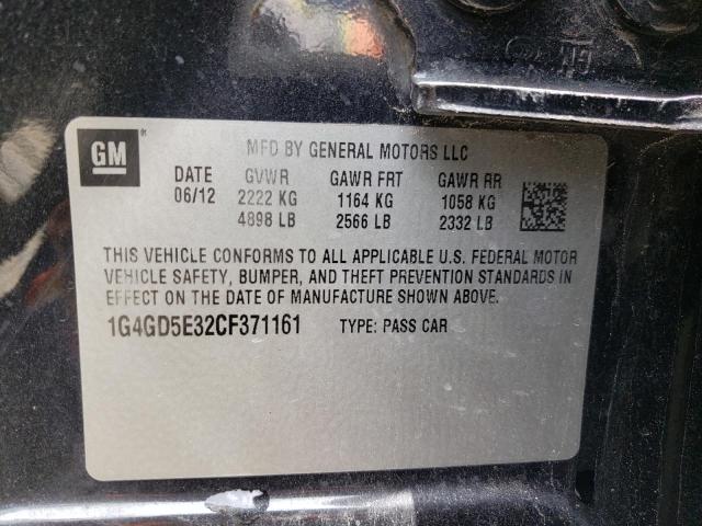 Photo 10 from auction – 2012 BUICK LACROSSE P with VIN 1G4GD5E32CF371161