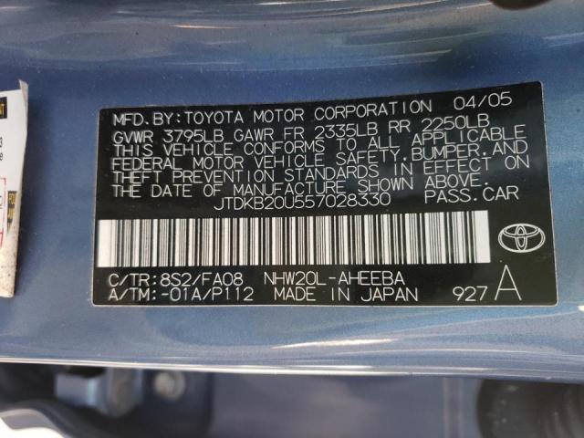 Photo 10 from auction – 2005 TOYOTA PRIUS with VIN JTDKB20U557028330