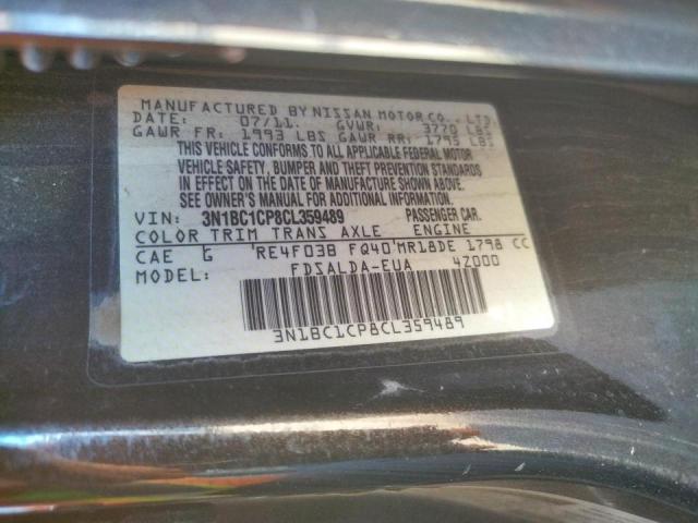Photo 10 from auction – 2012 NISSAN VERSA S with VIN 3N1BC1CP8CL359489