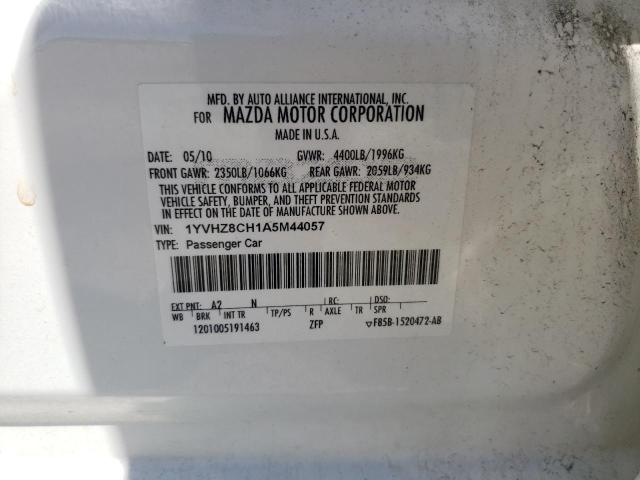 Photo 10 from auction – 2010 MAZDA 6 I with VIN 1YVHZ8CH1A5M44057