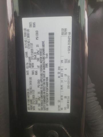Photo 10 from auction – 2016 FORD F150 SUPER with VIN 1FTEW1EF1GFA85106