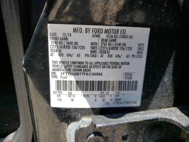 Photo 10 from auction – 2015 FORD F250 SUPER with VIN 1FT7W2BT7FEC30582