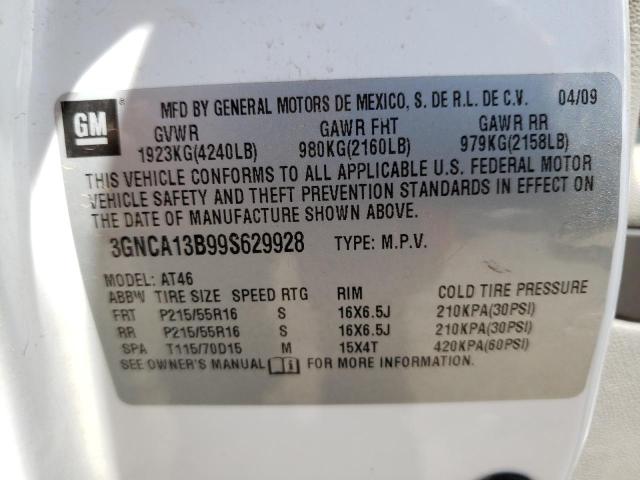 Photo 10 from auction – 2009 CHEVROLET HHR with VIN 3GNCA13B99S629928