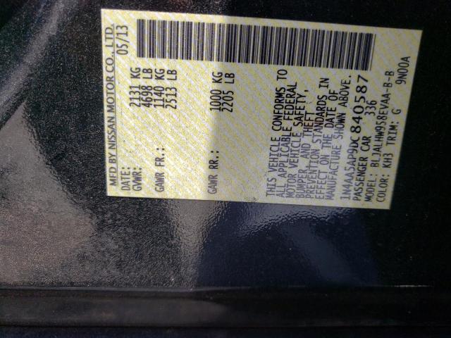 Photo 10 from auction – 2013 NISSAN MAXIMA S with VIN 1N4AA5AP9DC840587