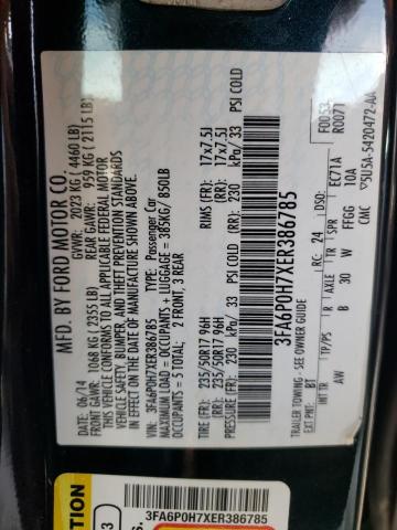 Photo 10 from auction – 2014 FORD FUSION SE with VIN 3FA6P0H7XER386785