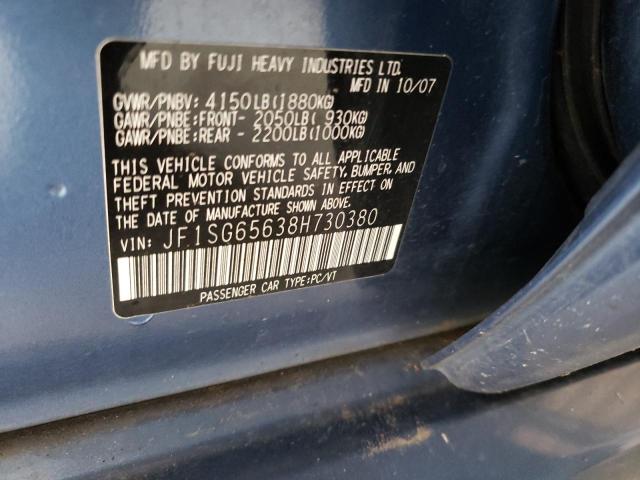 Фото 10 с аукциона – 2008 SUBARU FORESTER 2 с VIN JF1SG65638H730380