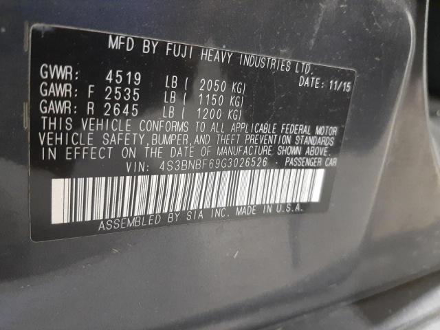 Photo 10 from auction – 2016 SUBARU LEGACY 2.5 with VIN 4S3BNBF69G3026526