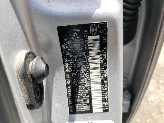 Photo 10 from auction – 2010 TOYOTA COROLLA BA with VIN 2T1BU4EE1AC474331