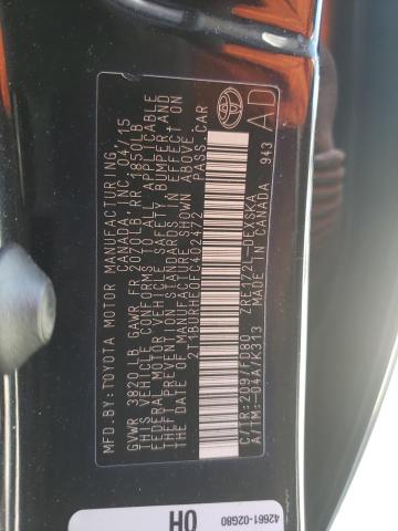 Photo 10 from auction – 2015 TOYOTA COROLLA L with VIN 2T1BURHE0FC402472