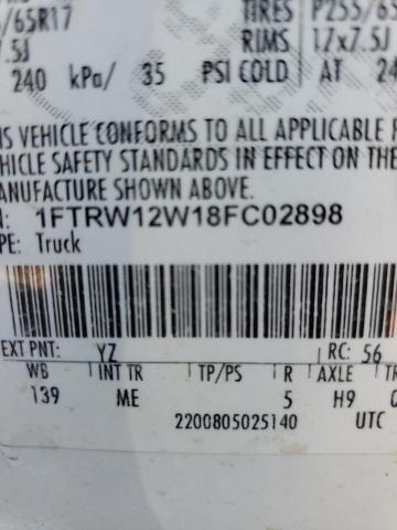 Photo 10 from auction – 2008 FORD F150 SUPER with VIN 1FTRW12W18FC02898