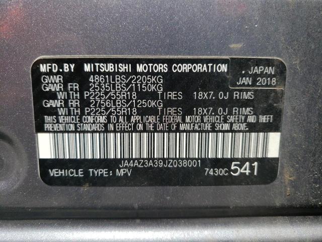 Photo 10 from auction – 2018 MITSUBISHI OUTLANDER with VIN JA4AZ3A39JZ038001