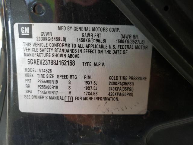 Photo 10 from auction – 2008 BUICK ENCLAVE CX with VIN 5GAEV23788J162168