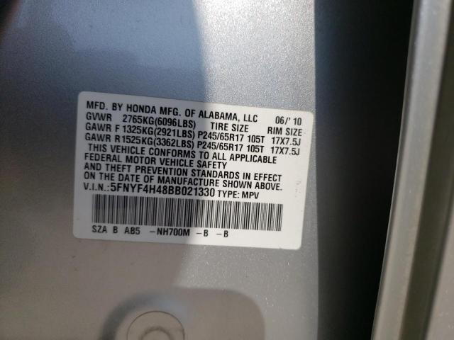 Photo 10 from auction – 2011 HONDA PILOT EX with VIN 5FNYF4H48BB021330