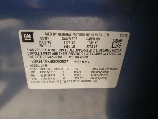 Photo 10 from auction – 2012 GMC TERRAIN SL with VIN 2GKFLTEK9C6293927