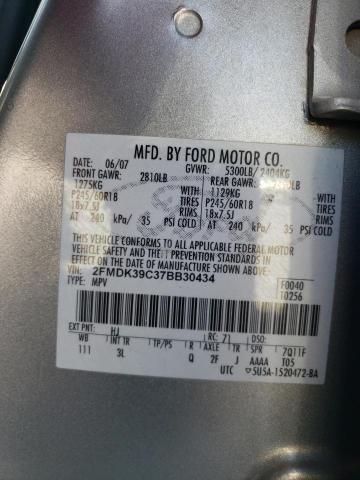 Photo 10 from auction – 2007 FORD EDGE SEL P with VIN 2FMDK39C37BB30434