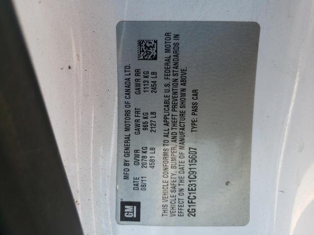 Photo 10 from auction – 2012 CHEVROLET CAMARO LT with VIN 2G1FC1E31C9115607