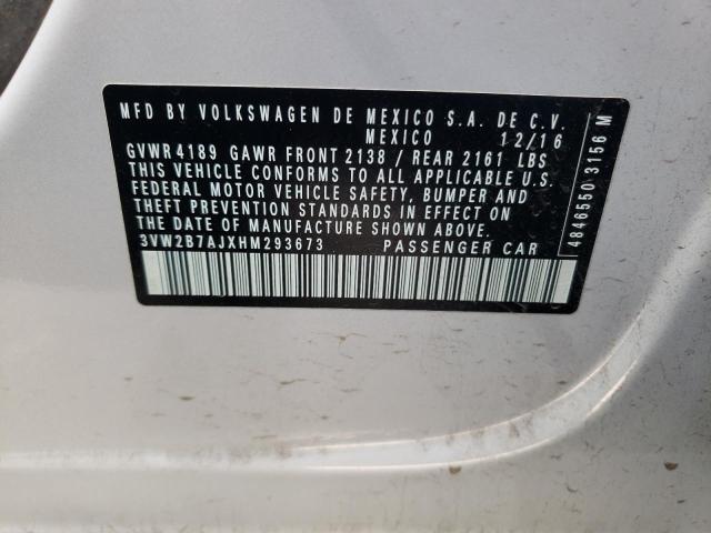 Photo 10 from auction – 2017 VOLKSWAGEN JETTA S with VIN 3VW2B7AJXHM293673