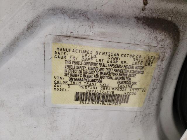 Photo 10 from auction – 2011 NISSAN SENTRA 2.0 with VIN 3N1AB6AP4BL662380