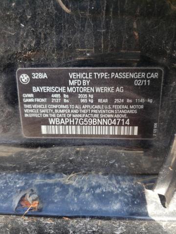 Photo 10 from auction – 2011 BMW 328 I with VIN WBAPH7G59BNN04714