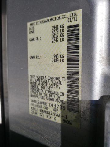 Photo 10 from auction – 2011 NISSAN ALTIMA BAS with VIN 1N4AL2AP4BC143799