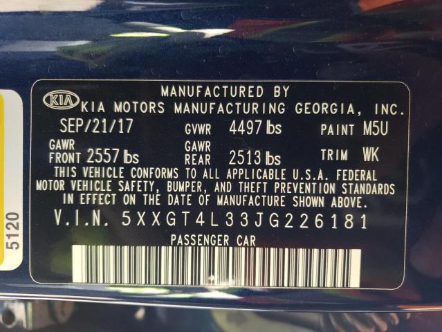 Photo 10 from auction – 2018 KIA OPTIMA LX with VIN 5XXGT4L33JG226181