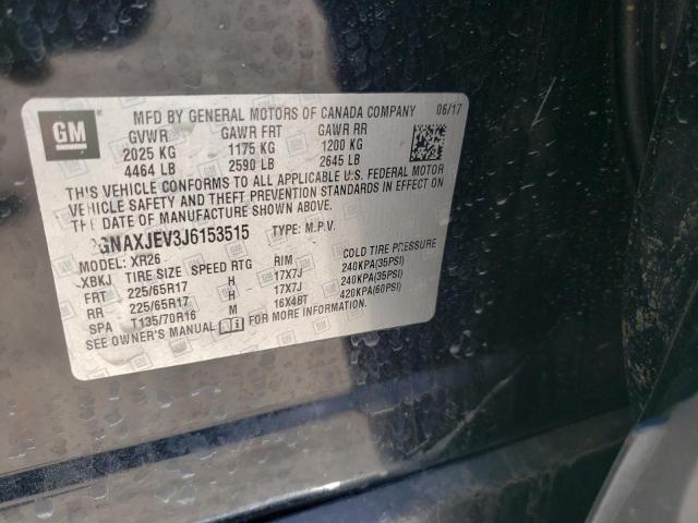 Photo 10 from auction – 2018 CHEVROLET EQUINOX LT with VIN 2GNAXJEV3J6153515