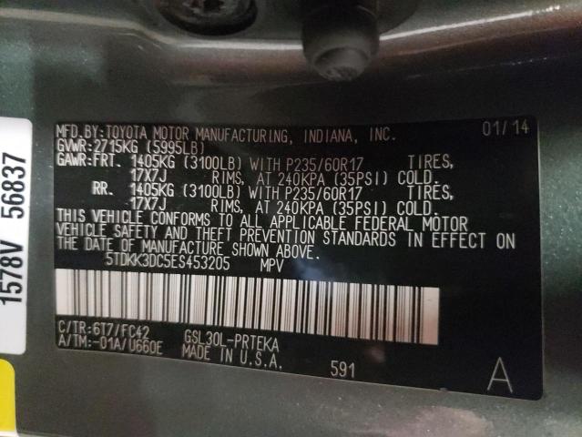 Photo 10 from auction – 2014 TOYOTA SIENNA LE with VIN 5TDKK3DC5ES453205