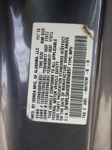 Photo 10 from auction – 2014 HONDA ODYSSEY with VIN 5FNRL5H45EB056897