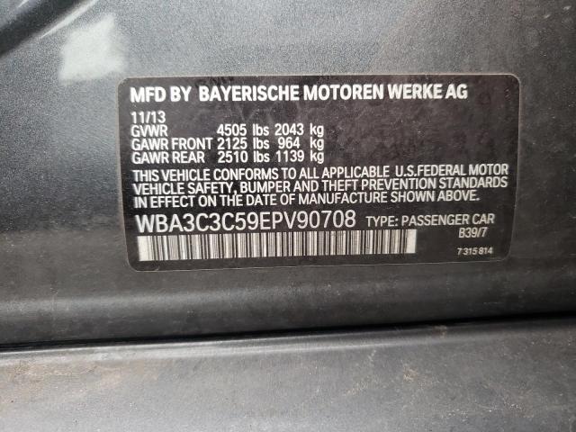 Photo 10 from auction – 2014 BMW 320 I XDRI with VIN WBA3C3C59EPV90708