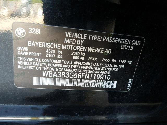 Photo 10 from auction – 2015 BMW 328 XI with VIN WBA3B3G56FNT19910