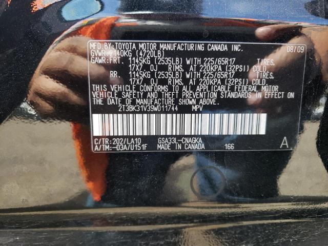 Photo 10 from auction – 2009 TOYOTA RAV4 LIMIT with VIN 2T3BK31V39W011744