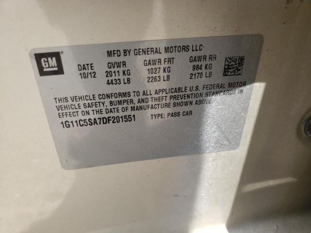 Photo 10 from auction – 2013 CHEVROLET MALIBU 1LT with VIN 1G11C5SA7DF201551