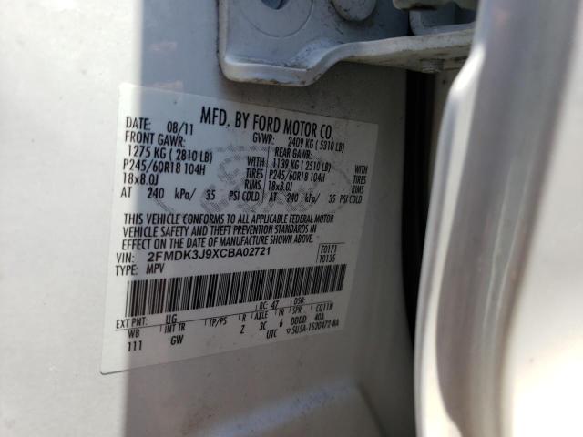 Photo 10 from auction – 2012 FORD EDGE SEL with VIN 2FMDK3J9XCBA02721