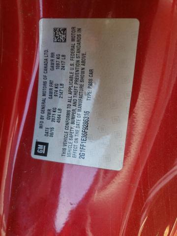 Photo 10 from auction – 2015 CHEVROLET CAMARO LT with VIN 2G1FF1E36F9286316