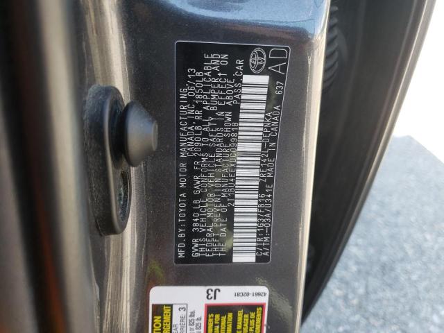 Photo 10 from auction – 2013 TOYOTA COROLLA BA with VIN 2T1BU4EEXDC099818
