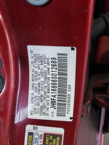 Photo 10 from auction – 2006 HONDA CIVIC EX with VIN JHMFA16866S012689