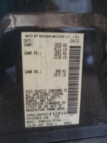 Photo 10 from auction – 2015 NISSAN ALTIMA 2.5 with VIN 1N4AL3AP1FC432859
