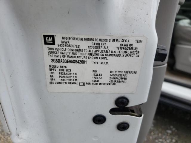 Photo 10 from auction – 2005 BUICK RENDEZVOUS with VIN 3G5DA03E95S542601