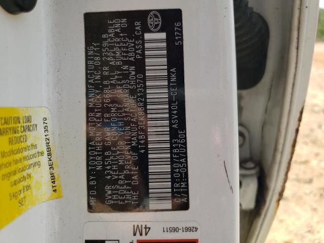 Photo 10 from auction – 2011 TOYOTA CAMRY BASE with VIN 4T4BF3EK8BR213570