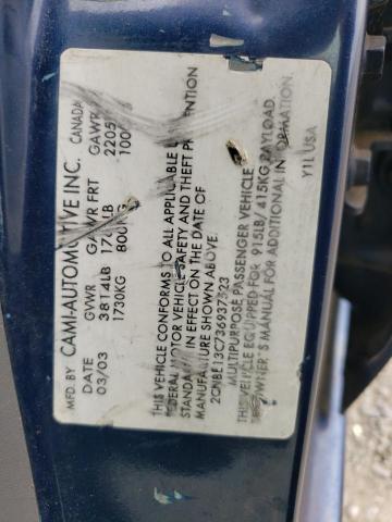Photo 10 from auction – 2003 CHEVROLET TRACKER with VIN 2CNBE13C736937523