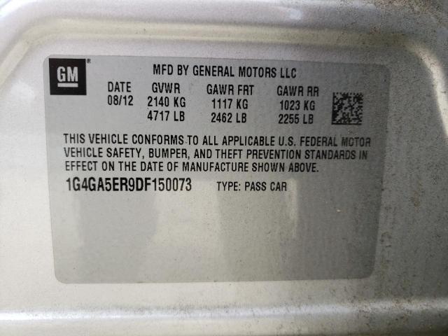 Photo 10 from auction – 2013 BUICK LACROSSE with VIN 1G4GA5ER9DF150073