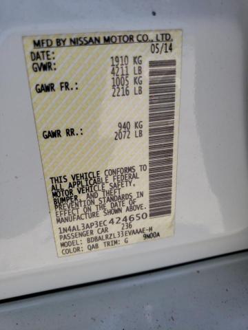 Photo 10 from auction – 2014 NISSAN ALTIMA 2.5 with VIN 1N4AL3AP3EC424650