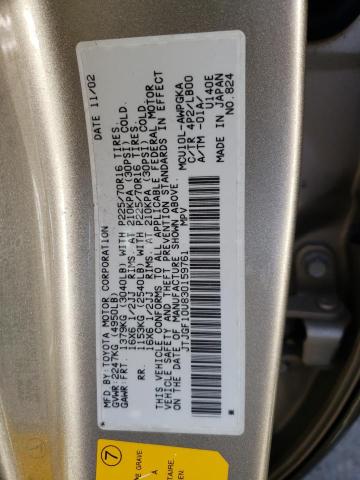 Foto 10 de la subasta – 2003 LEXUS RX 300 con VIN JTJGF10U830159761