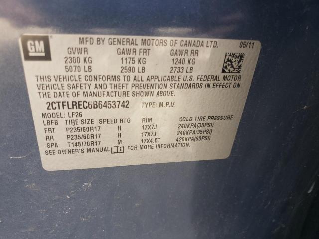 Photo 10 from auction – 2011 GMC TERRAIN SL with VIN 2CTFLREC6B6453742