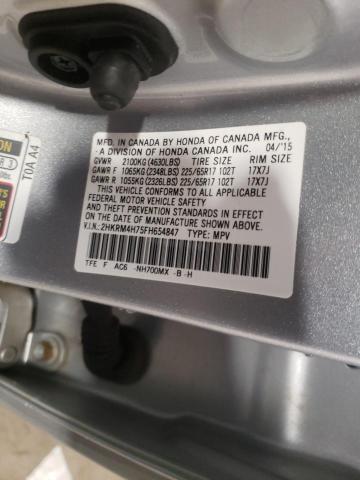 Photo 10 from auction – 2015 HONDA CR-V EXL with VIN 2HKRM4H75FH654847