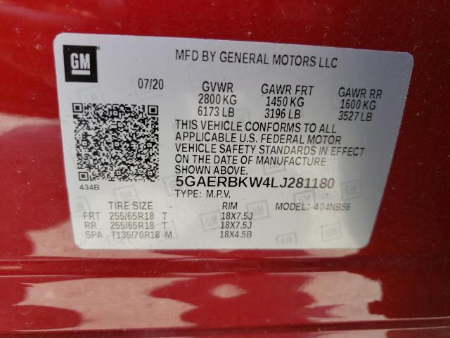 Photo 10 from auction – 2020 BUICK ENCLAVE ES with VIN 5GAERBKW4LJ281180