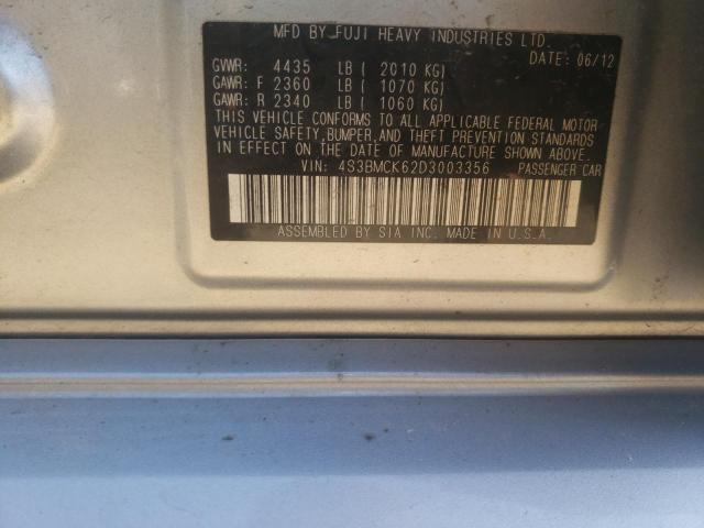 Photo 10 from auction – 2013 SUBARU LEGACY 2.5 with VIN 4S3BMCK62D3003356