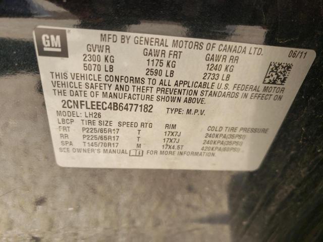 Photo 10 from auction – 2011 CHEVROLET EQUINOX LT with VIN 2CNFLEEC4B6477182