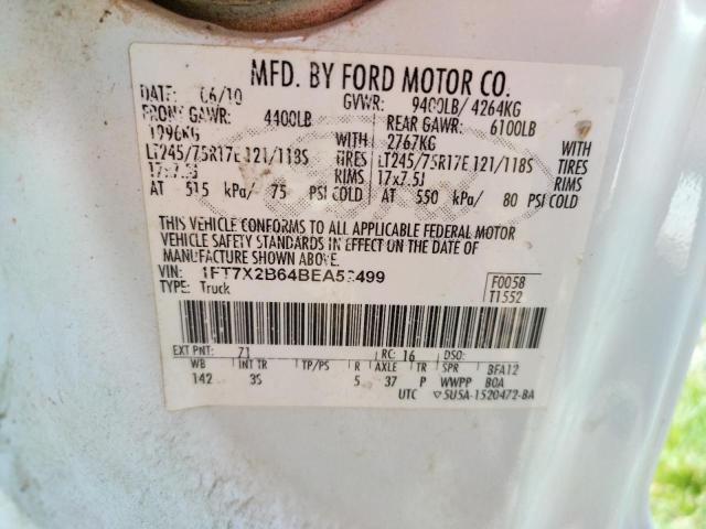 Photo 10 from auction – 2011 FORD F250 SUPER with VIN 1FT7X2B64BEA52499